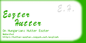 eszter hutter business card